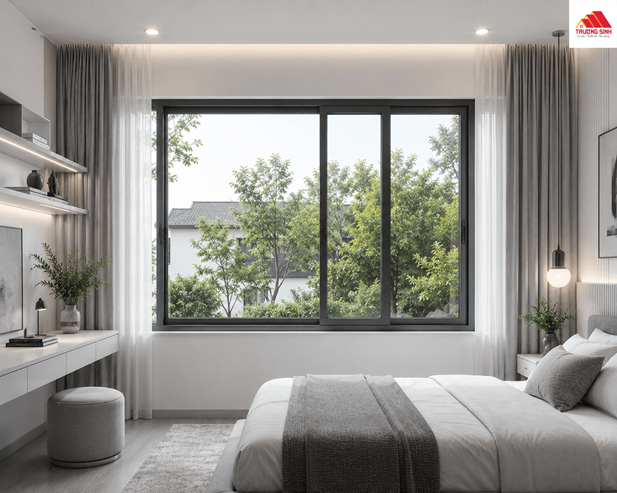 Mẫu cửa mở lùa cho phòng ngủ
